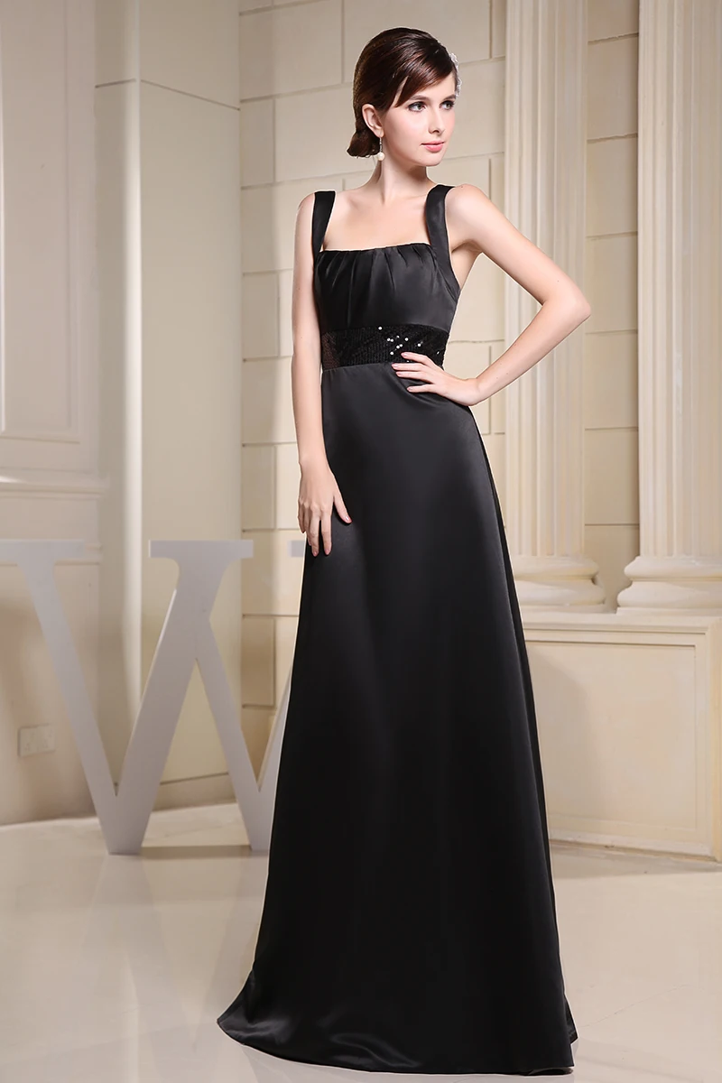 Vestidos Para Festa De Casamento черные атласные платья свидетельницы с блестками и поясом простые дешевые свадебные платья для невесты