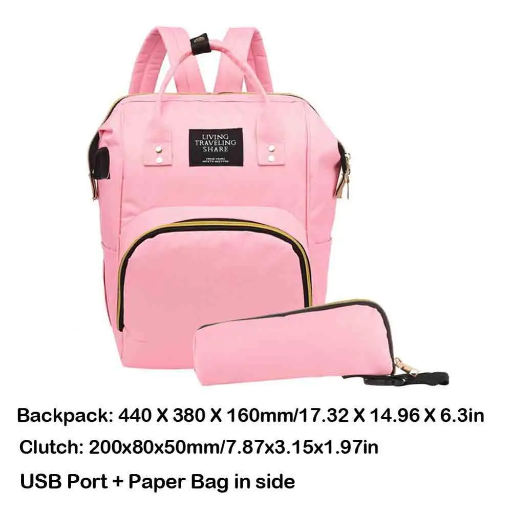 Fashion Mummy Maternity Bag Multifunctional Large Capacity Diaper Bag Backpack Nappy Baby Bag for Baby Care - Цвет: 20