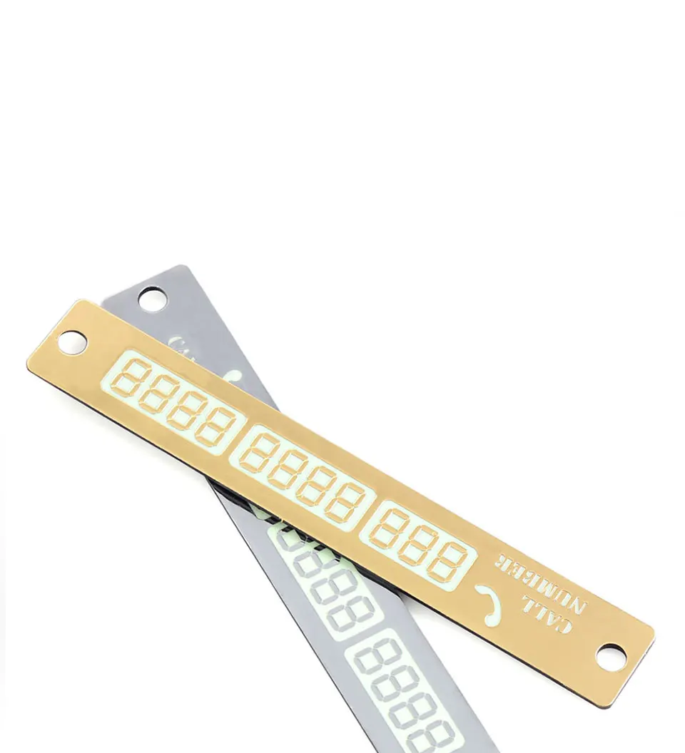 Night Light Temporary Car Parking Notification Card Telephone Number Plate Stickers Universal Auto Phone Number Card (5)