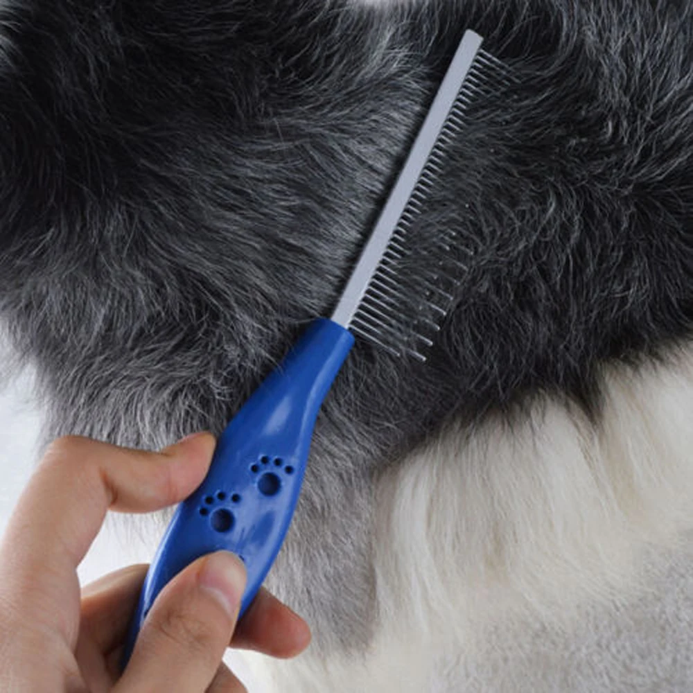 Собака Кошка Металл двухрядные зубы щетка уход за волосами гребень ...