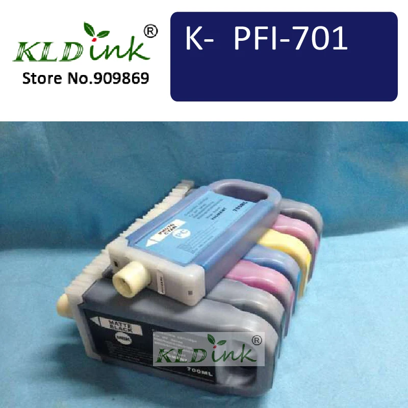 [KLD Inkjets] любые 8 шт совместимый PFI701 PFI-701 пигментные чернила бак для iPF8000 iPF8000S iPF8100