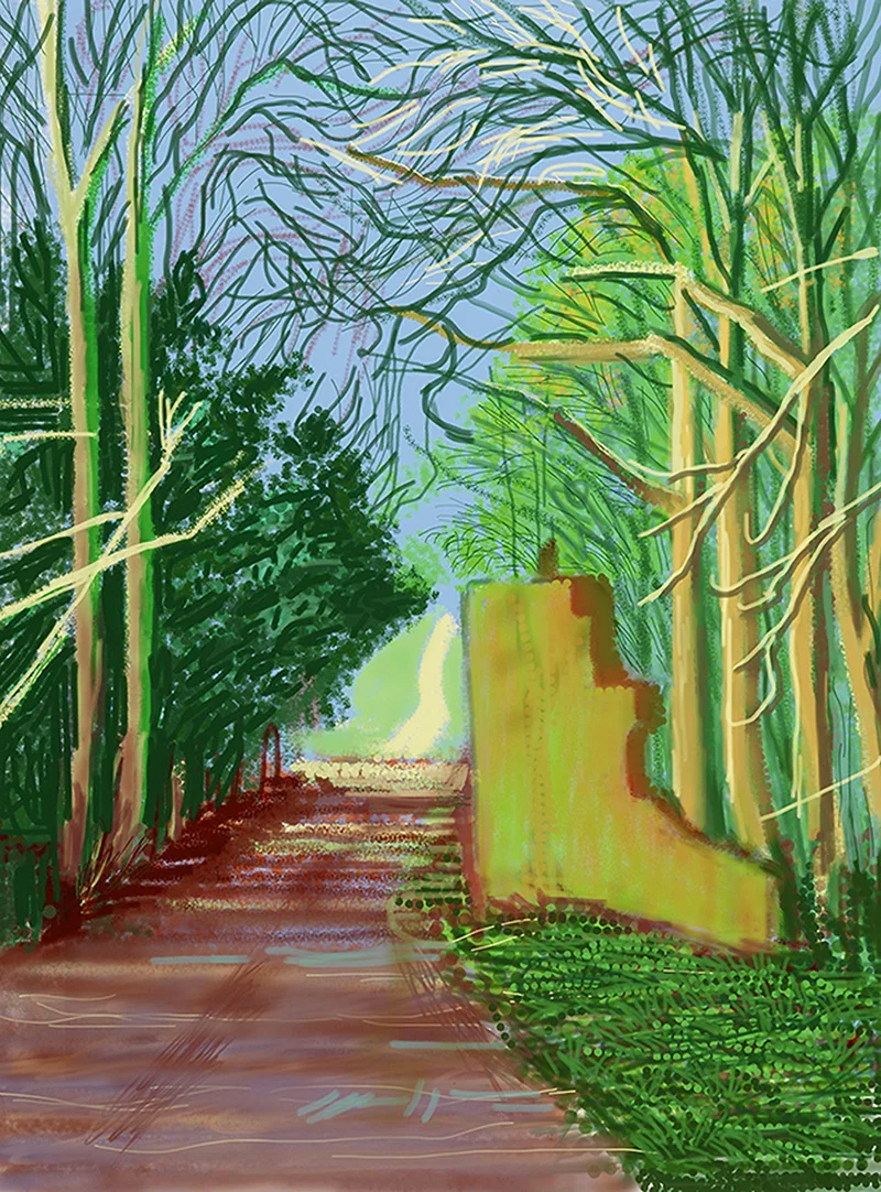 2011The Arrival of Spring in Woldgate, East Yorkshire(iPad drawing printed)5