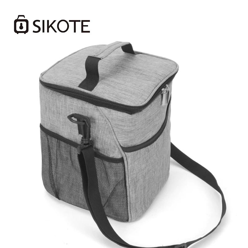 SIKOTE Oxford Cooler Bags for Wine Women Lunch Bag Black Bags Cooler Lunch Box Bags Waterproof Thermal Food Fruit Package