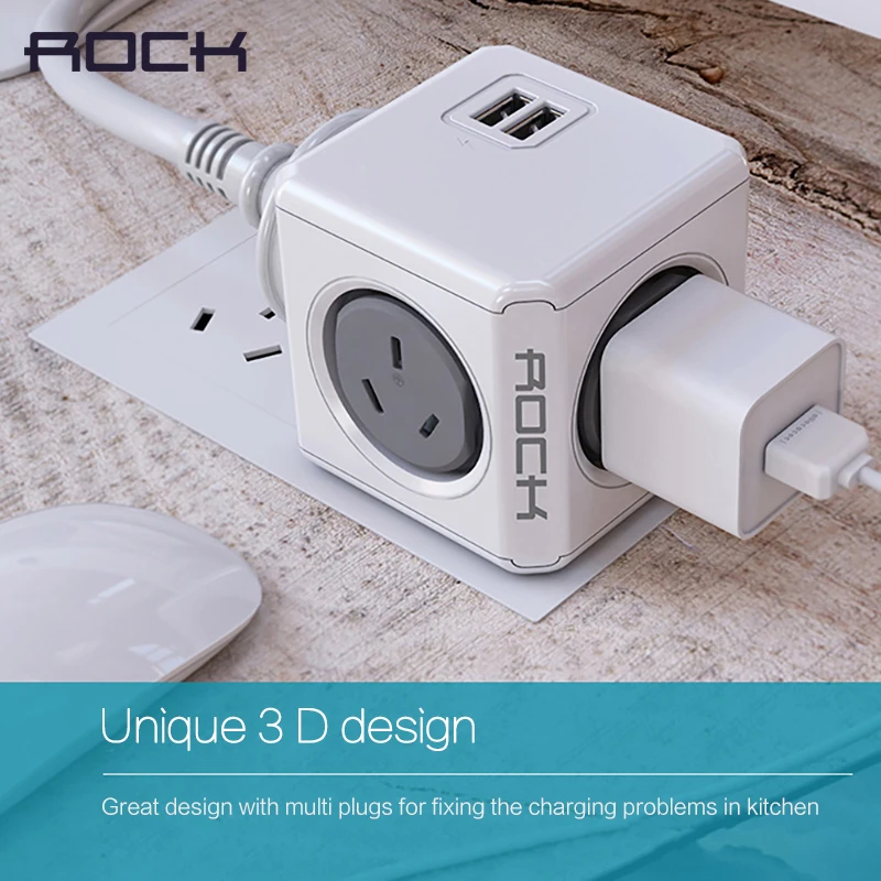 ROCK телефон зарядное устройство четыре разъем питания двойной USB порт для iPhone/Samsun