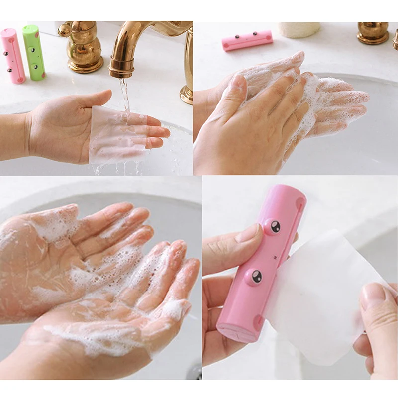 1 набор мини-бумажное мыло для умывания ручная Ванна чистое ароматическое кусковое листовое напольное мыло в мини-формате бумажное
