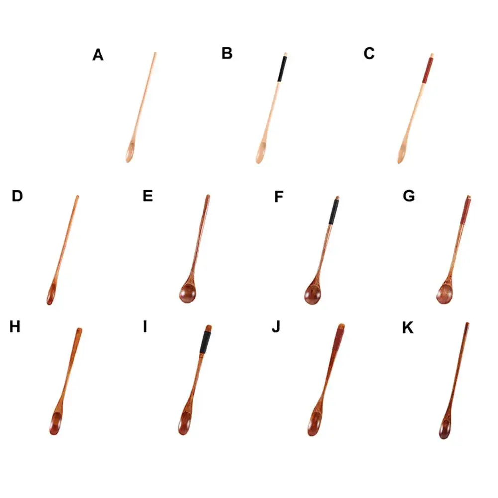 

Organic Bamboo Retro Coffee Spoon Cooking Serving Utensil Set Tea Stirrer Spoon Mini Swizzle Sticks 2019 New