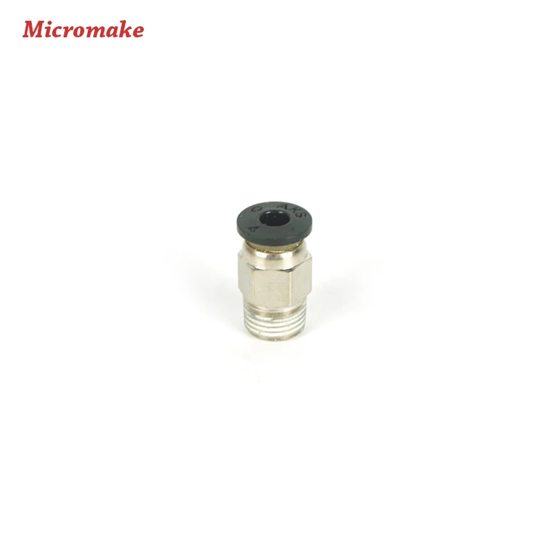 

Micromake 3D Printer Parts 5pcs/lot J-head Connector PC4-01 for 4mm PTFE Tube Quick Coupler Reprap Hotend Fit
