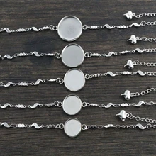 2 шт./лот, высокое качество, 12 мм, 14 мм, 16 мм, 18 мм, 20 мм, 316 нержавеющая сталь, браслет, основа, браслет, пустые фурнитура, лоток, рамка, установка, Камея