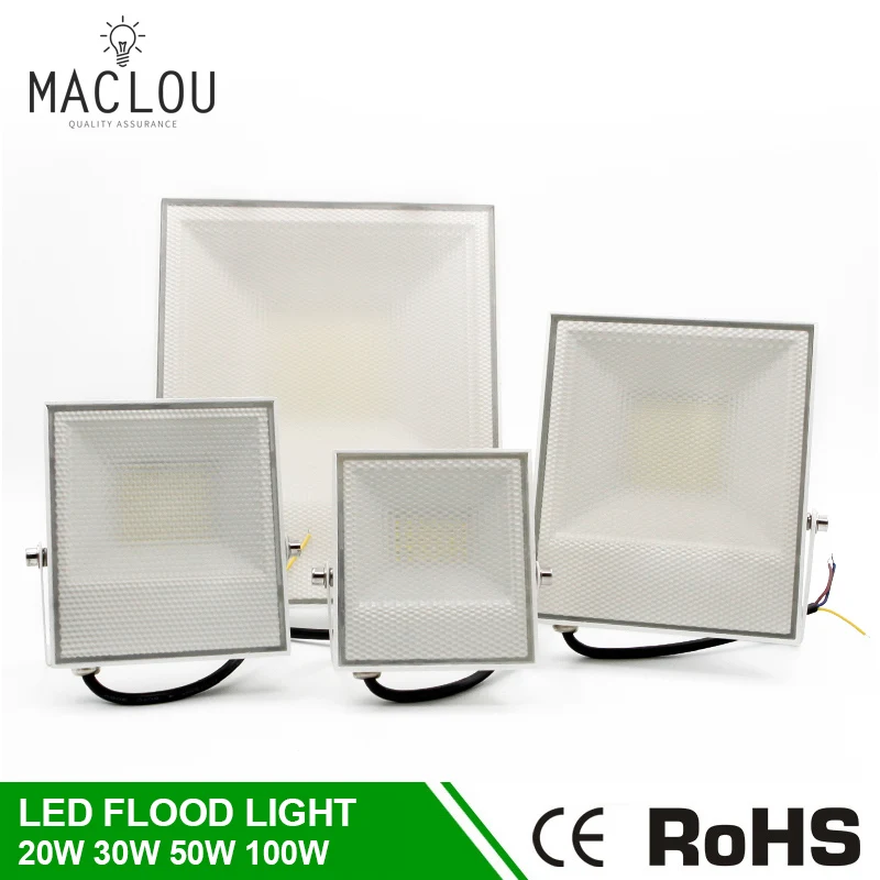 

LED Flood Light Outdoor Reflector 20W 30W 50W 100W Waterproof Floodlight Led Wall Lamp Powerful 220V Garden Lighting Spotlight