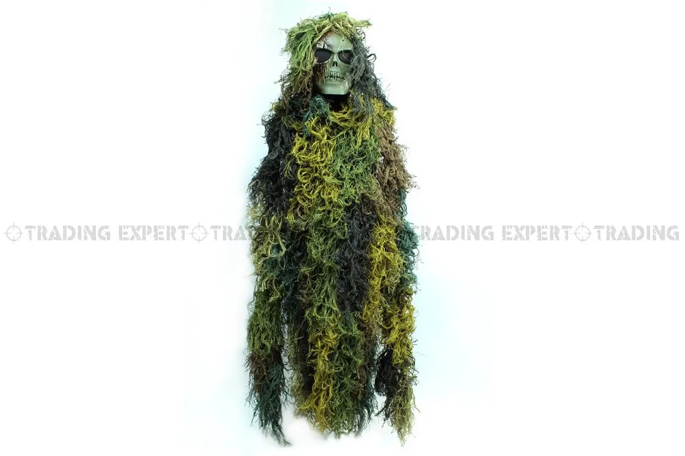 Военный Ghillie костюм Лесной Камуфляж Снайпер Ghillie костюм с нейлоновыми струнами