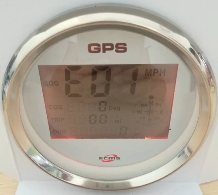 Дизайн морской лодки Автомобильный GPS Спидометр 0-999Knot 9-32 V 85mm 3,35 Inch 316L золотой ободок черный циферблат 902-00033