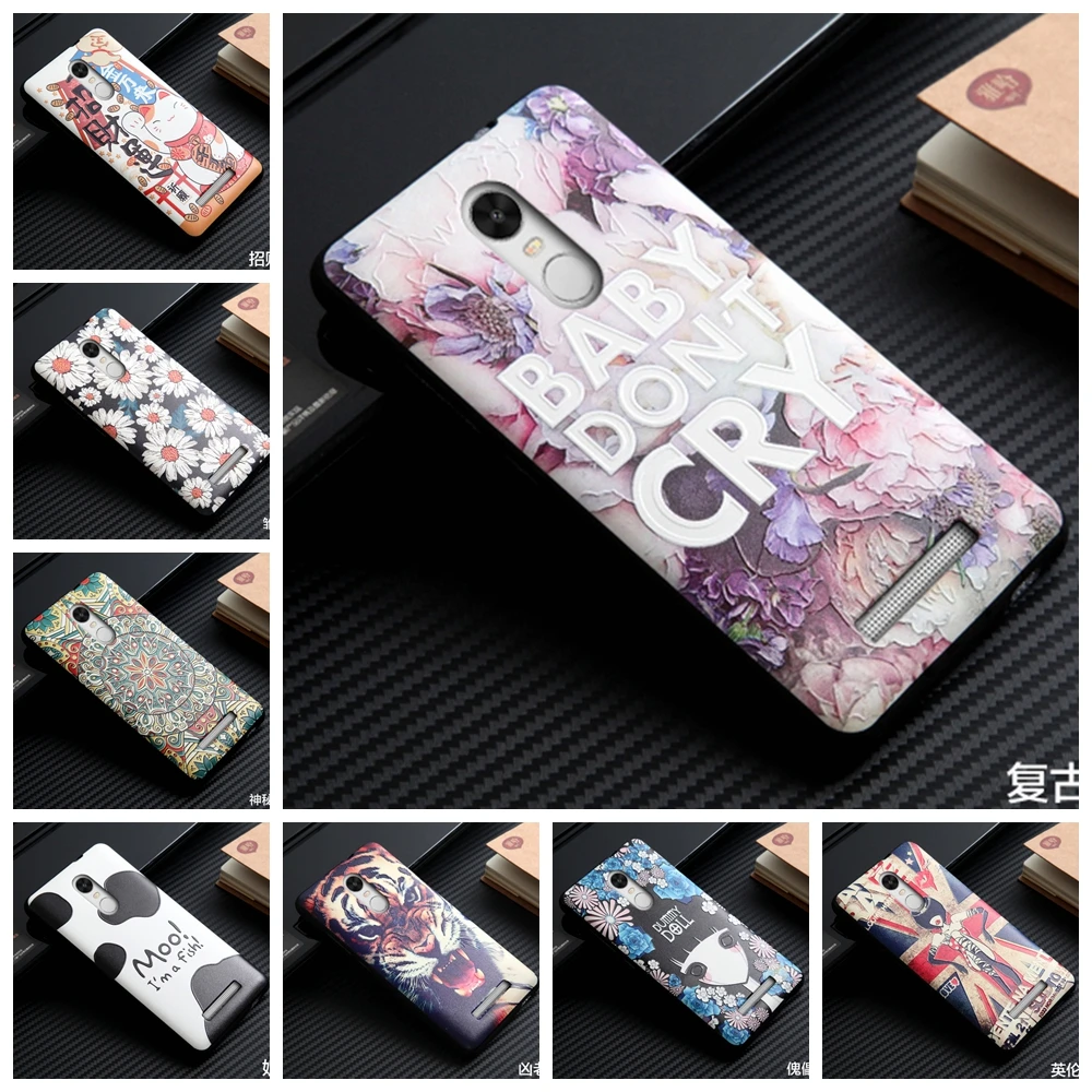 for Xiaomi Redmi Note 3 Cases Cover Luxury 3D Relief Silicon Back Case note redmi hongmi Soft TPU Bag |