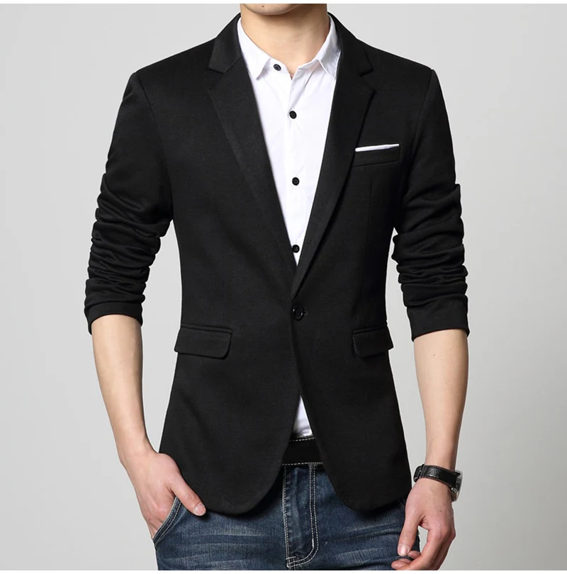 LLYGE хлопок Для Мужчин's Блейзер, пиджак, пальто черный тонкий лоскутное корейские блейзеры пальто плюс Размеры 6XL для Для мужчин s мужской