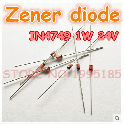 

NEW 100pcs/lot IN4749 1W 24V 1n4749 47489Zener diode