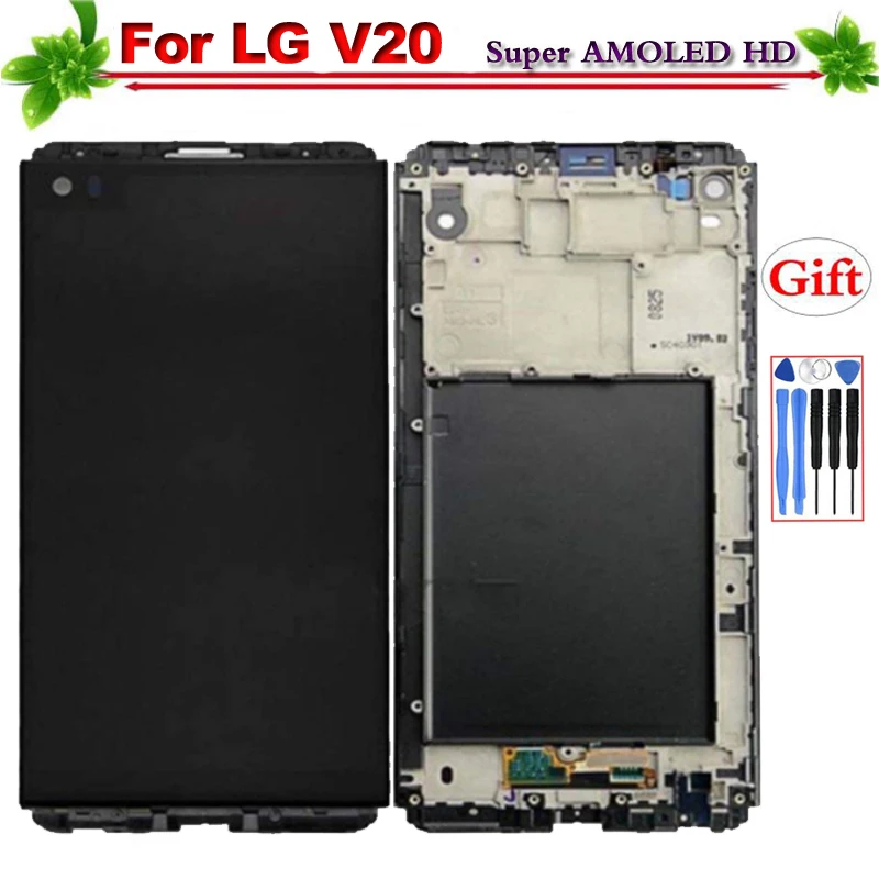 

Replacement for LG V20 LCD Display with Frame Touch Screen Digitizer Assembly for LG V20 VS995 VS996 LS997 H910 Display 5.7'
