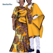 Африканская Дашики платья для женщин Пара Одежда Базен Riche мужской Халат традиционная африканская одежда любовник одежда с символикой Анкары WYQ151
