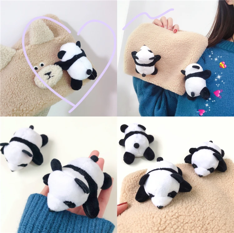 

2 PCS/lot The panda brooch bag soft adornment of cartoon creative pins