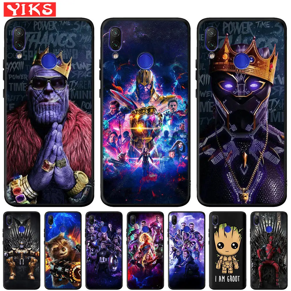 

Coque For Xiaomi Redmi Note 7 6 Pro 6A 5A Prime Mi A1 5X A2 Lite 6X 4X 5 Plus Pocophone F1 Case Black Panther Marvel Deadpool