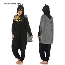 Kigurumi/Пижама-комбинезон с Бэтменом для взрослых; костюмы для костюмированной вечеринки в стиле аниме; одежда для сна в виде животных унисекс; вечерние пижамы; одежда для сна; комбинезон