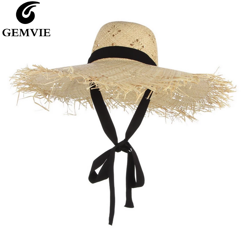 GEMVIE جديد الأزياء قبعات صيفية للنساء الوالدين والطفل بسيطة القش قبعة شريط أسود شاطئ كاب الطاقية البسيطة قبعة الشمس فيدورا بنما GEMVIE جديد الأزياء قبعات صيفية للنساء الوالدين والطفل بسيطة القش قبعة شريط أسود شاطئ كاب الطاقية البسيطة قبعة الشمس فيدورا بنما