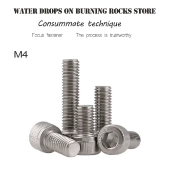 

screws Cylindrical head screw Hex socket Furniture knurled cup head screw 304 stainless steel Bolts M4 Free shipping