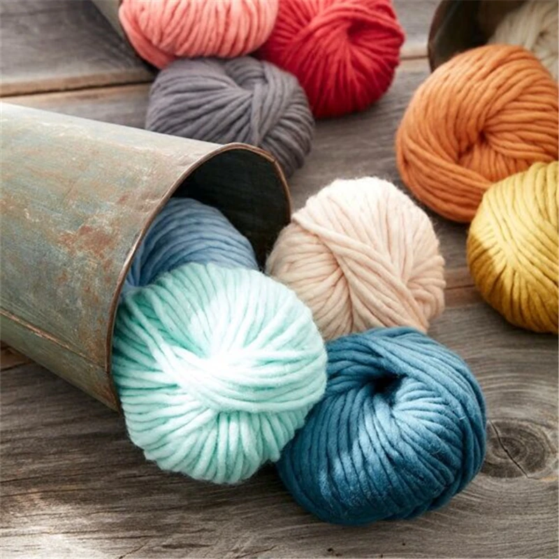 

The raw material for knitting a scarf