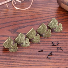 12pcs Decorative Corner Bracket for furniture Wooden Box Feet Furniture Corner Protector Decorative Corbel Furniture Fittings