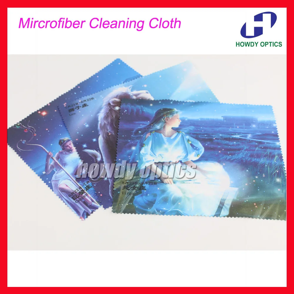 

Free shipping 220gsm Neddle1 constellation glasses cloth for glasses camera lens screen microfiber cleaning cloth 18x15cm