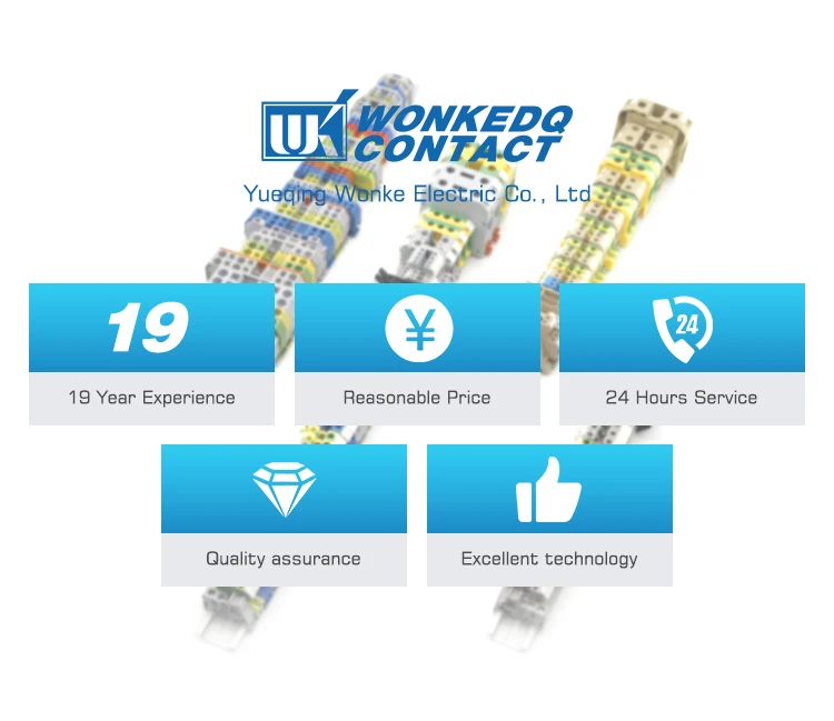 Rail Terminal Block, Terminais de 3 níveis,