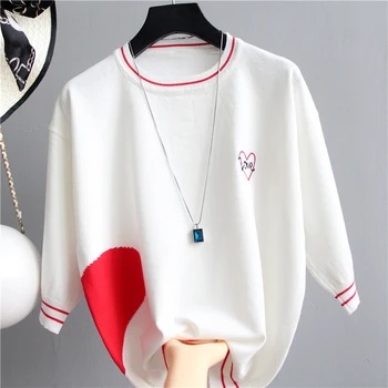 

2009 Autumn Women's New Summer and Han Edition Fashion, Loose Colour, Slim Five-Sleeve Thin Knitted Sweater