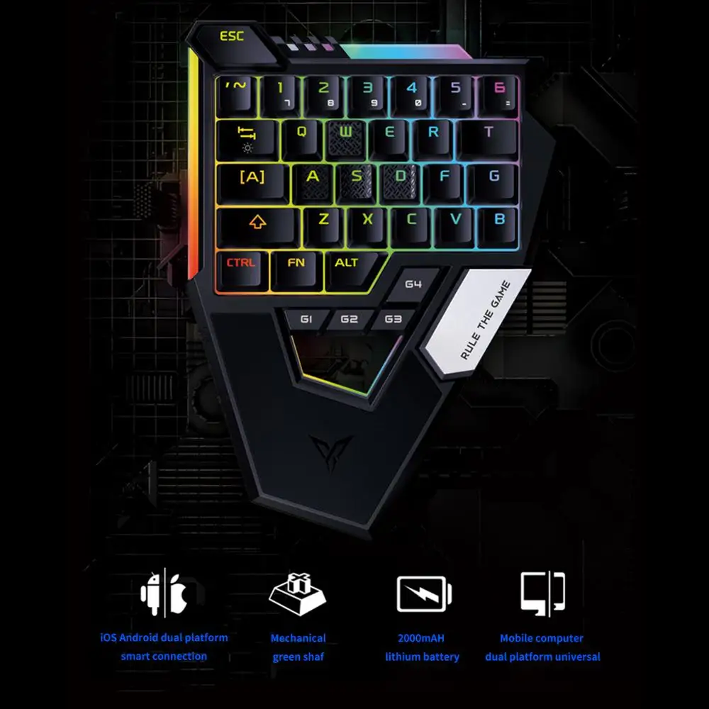 Flydigi Scorpion для мобильных игр механическая клавиатура с одной рукой игровая мышью
