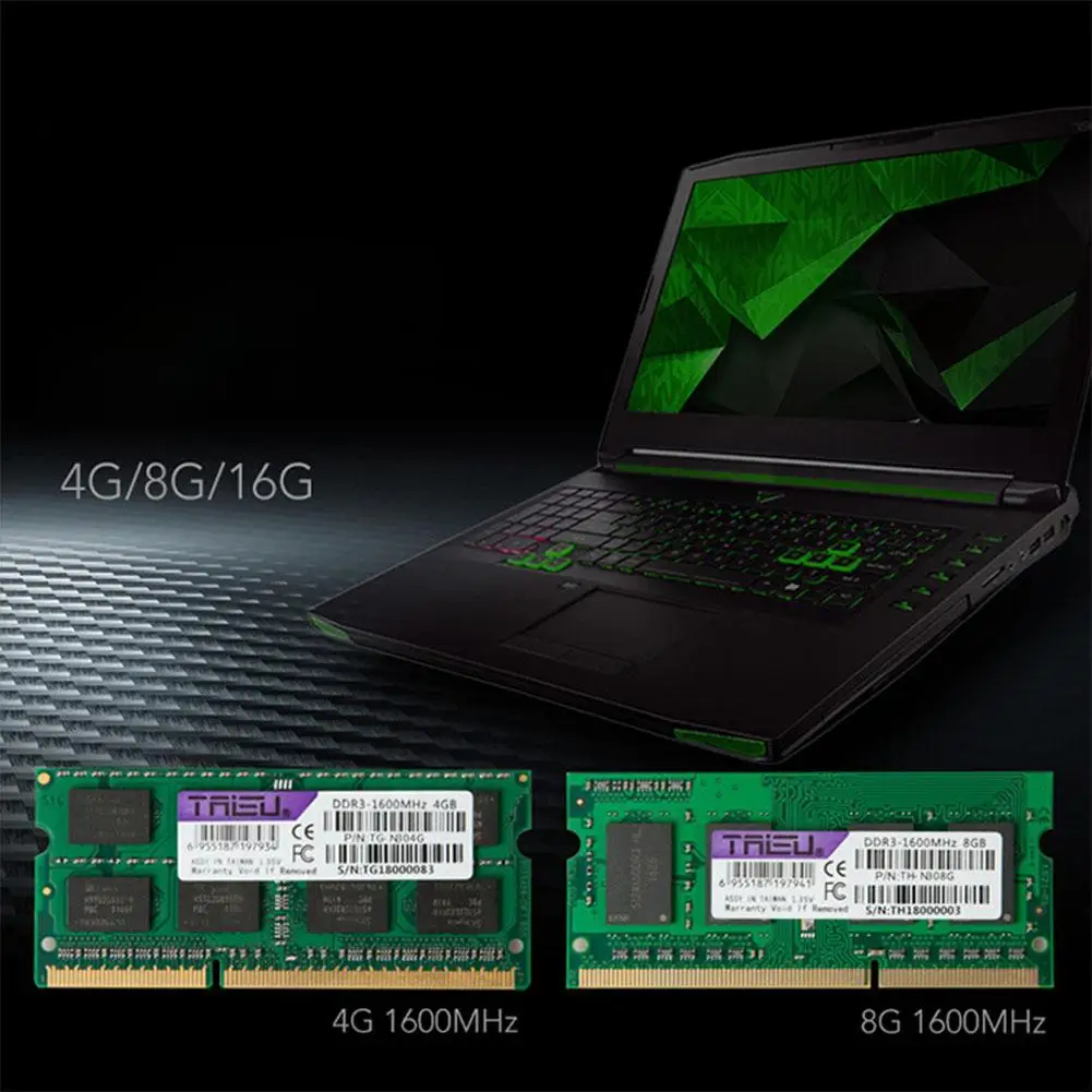 TAISU 2 ГБ/4 ГБ/8 ГБ DDR3 1600 МГц память для ноутбука оперативная память для ноутбука Memoria D ram Stick 2G 4G 8G для ноутбука r20