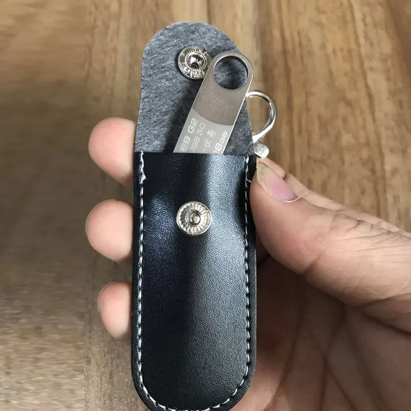 Чехол для хранения U Disk защитный чехол кожаный адаптер Samsung черная сумка Kingston