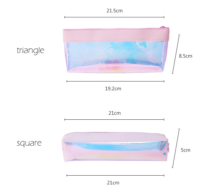 Kawaii милые, прозрачные ПВХ Пенал Школьный Канцтовары пенал для карандашей Сумочка для ручек и карандашей сумки Papeleria sl1092