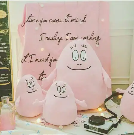 

candice guo super cute plush toy pink smiling barbapapa stuffed doll pillow rest cushion blanket baby girls birthday gift 1pc