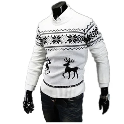 sweater men pullovers cashmere wool polo mens sweaters christmas deer animal blue white multi winter warm gift xl plus sueter in pullovers from mens - White Christmas Sweater sweater men pullovers cashmere wool polo mens sweaters christmas deer animal blue white multi winter warm gift xl plus sueter in pullovers from mens - White Christmas Sweater