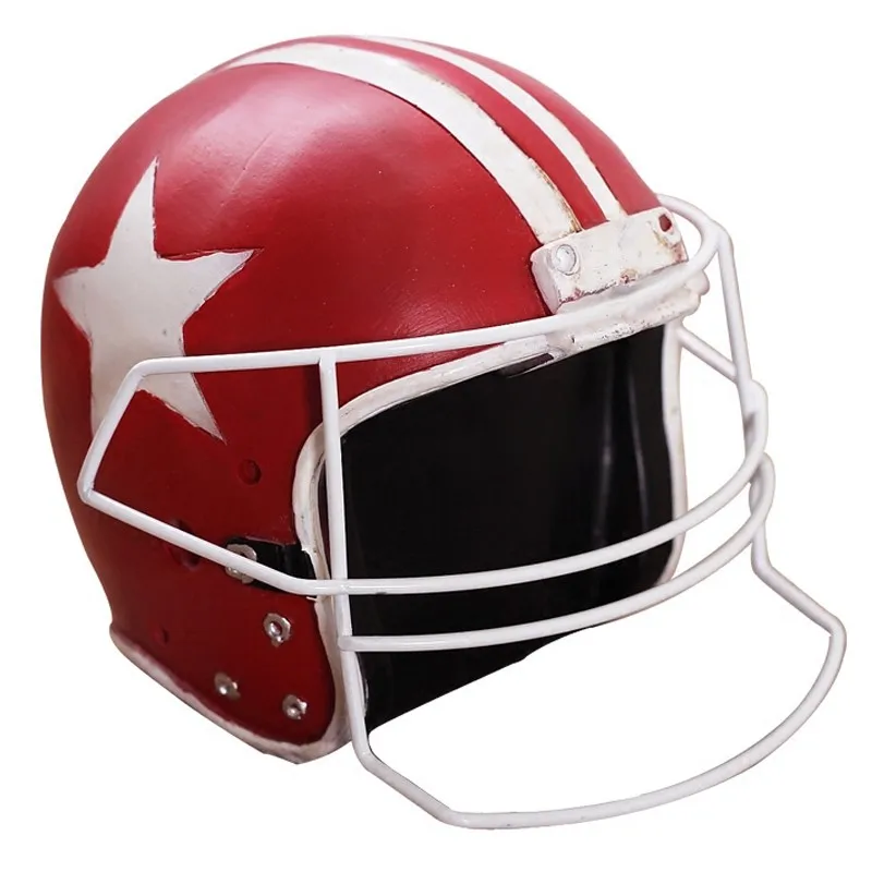 

American Retro Motorcycle Football Helmet Creativity Resin Crafts Souvenir Gifts Shop Window Props Home Decorations Accessories