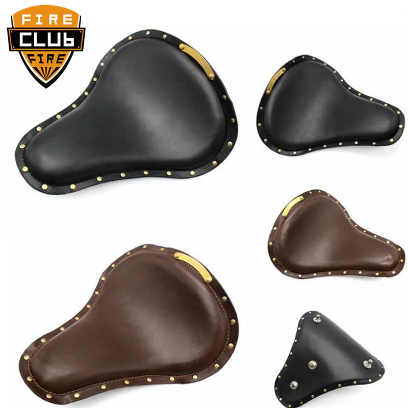 Synthetic Leather Motorcycle Solo Driver Seat Vintage For Harley Sportster 883 1200 XL Dyna Chopper for Honda |