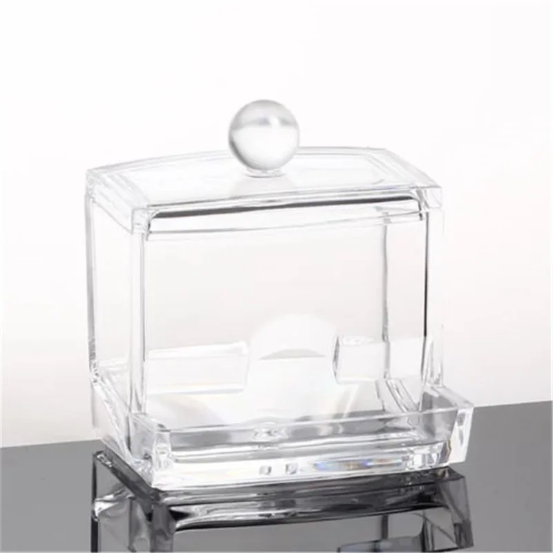  Acrylic Pads Cosmetic Storage Holder Cotton Swab Holder Box Makeup Organiser Storage cotton swab bo