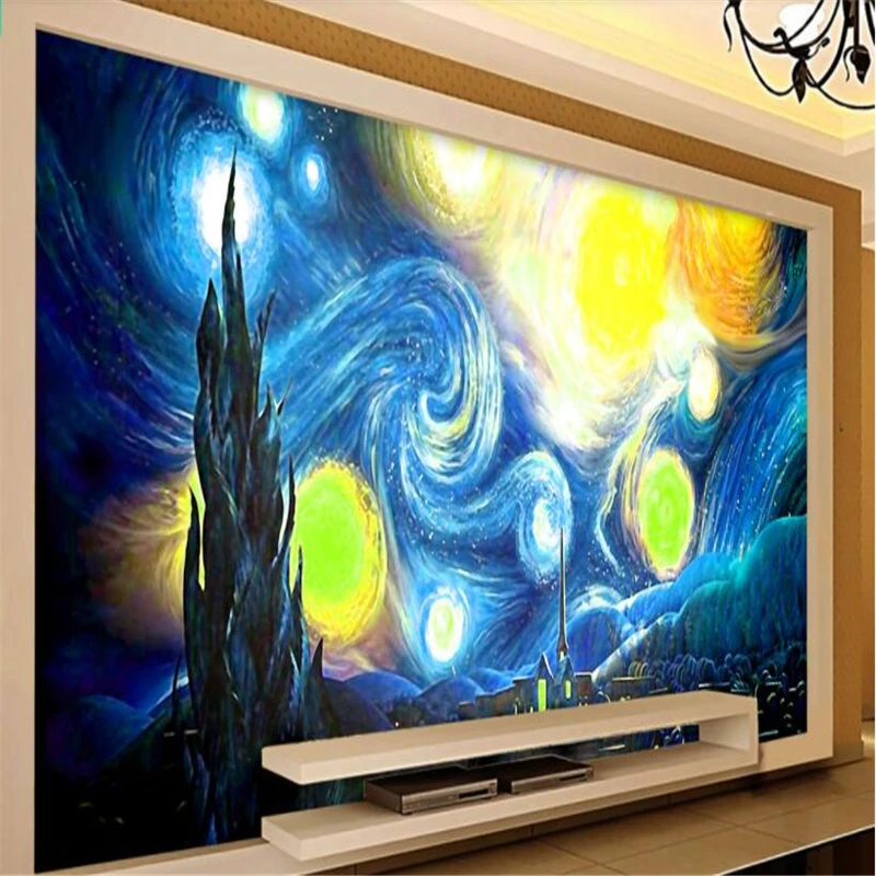 

beibehang Vinyl wall papel de parede 3d Custom art abstract starry sky mural 3d living room wallpaper wallpaper 3d on the wall