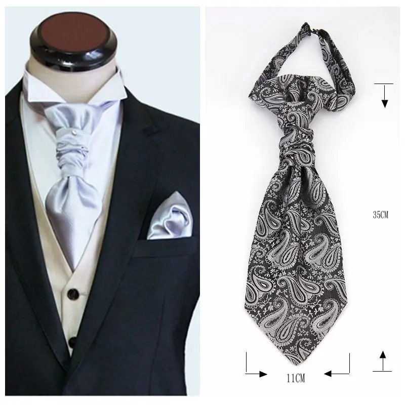 

2024 Men Jacquard Paisley Necktie Formal Easy Bowtie Wedding Vest Business Party Neckwear Double Layer Arrow Polyester Neck Tie