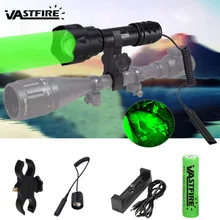 Новое обновление Мощный светодиодный свет оружия R5 тактический фонарик 18650 Батарея Алюминий факел зеленый свет факела