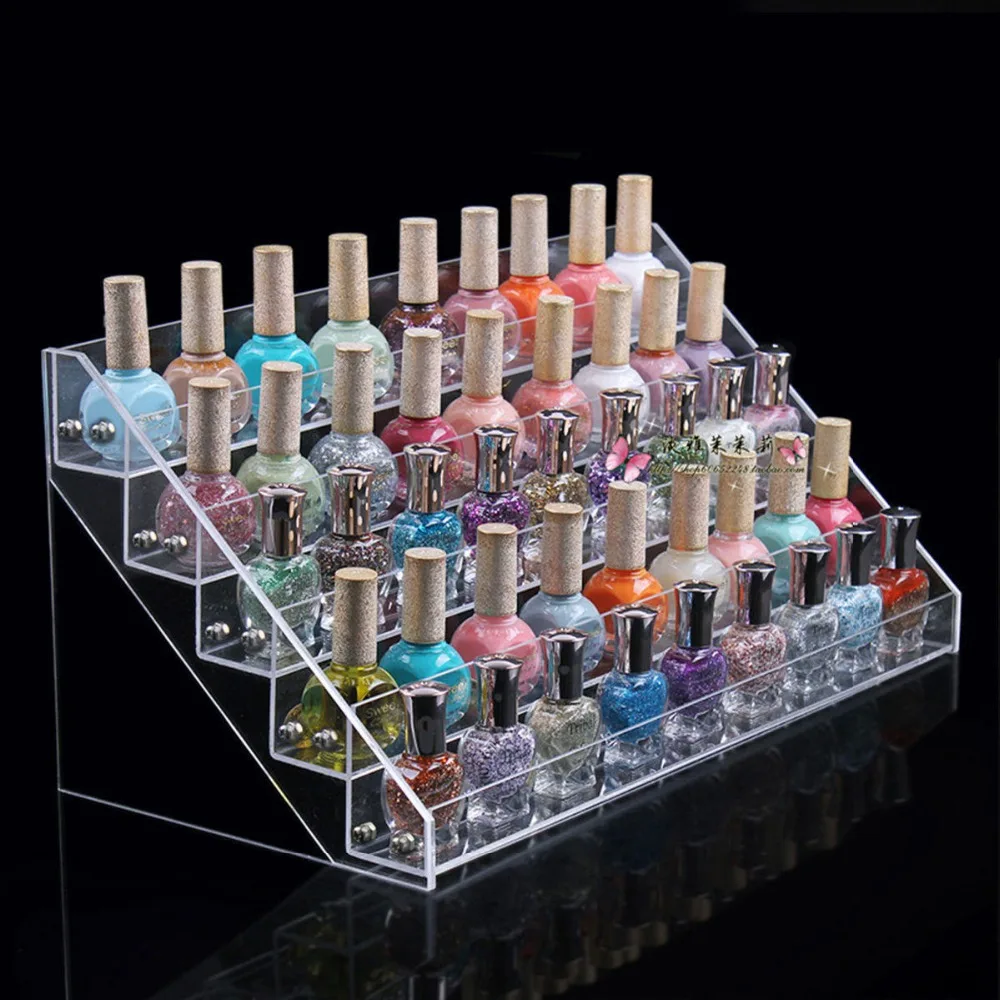 

TOP Acrylic Makeup Nail Polish Storage Organizer 4 Layer Rack Display Stand