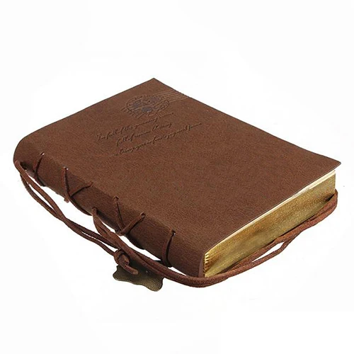 Image SOSW Classic Vintage Leather Bound Blank Pages Journal Diary Notebook