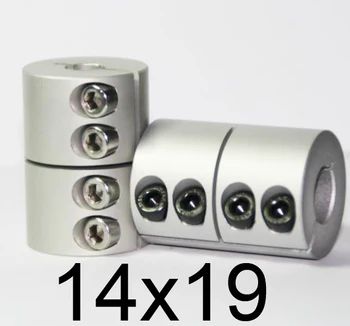 

14x19 Rigid clamping screws Solid Coupling for Engraving machine,14mm to 19mm shaft butt-muff coupler for stepper motor D40 L45