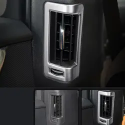 2 шт. матовый серебристый ABS Chrome заднего Кондиционер Vent Выход Обложка отделка под давлением для Volvo XC60 2018 автомобилей стиль аксессуары