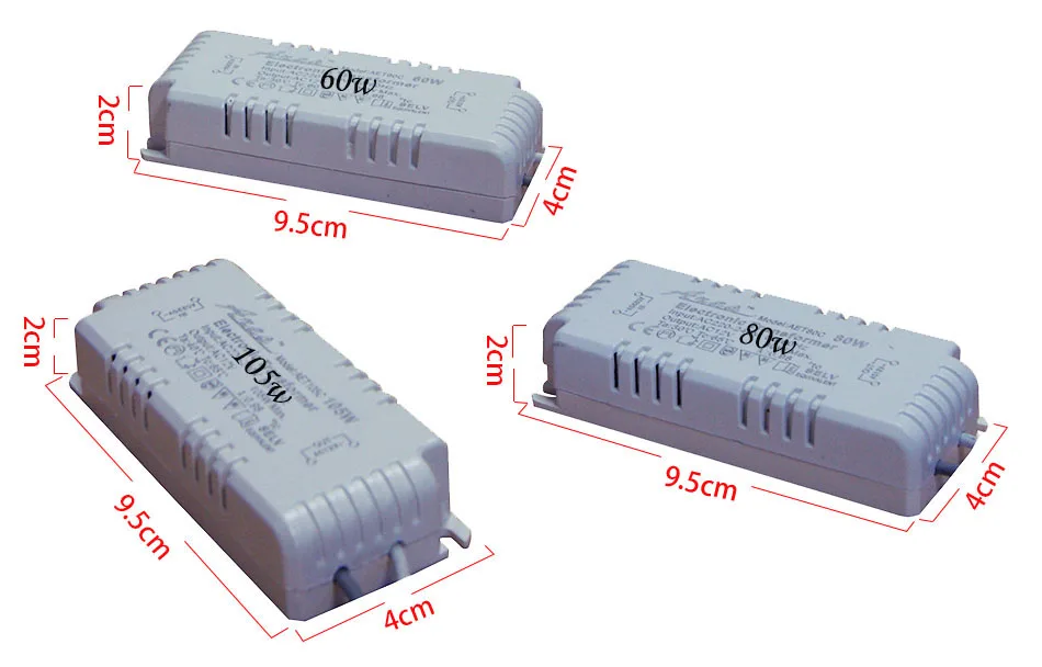 С регулируемой яркостью AC220V до 12V Электронный трансформатор 60 Вт 80 Вт 105 Вт Питание для G4/G5.3 кварцевая лампа галогенная лампа с украшением в виде кристаллов лампа, получившая сертификат Европейского соответствия