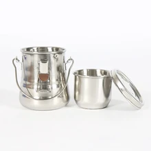 Нержавеющая сталь одно отверстие масло судно с крышкой уплотнение хорошее анти-утечки мыть ручка горшок сосновый узел мыть ручка художественные принадлежности