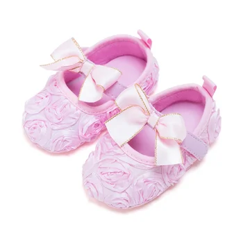 

2019 New Style 0-2Y Baby Girls Cute Canvas Shoes Kids Girls Solid Color Butterfly-knot Princess Shoes S2