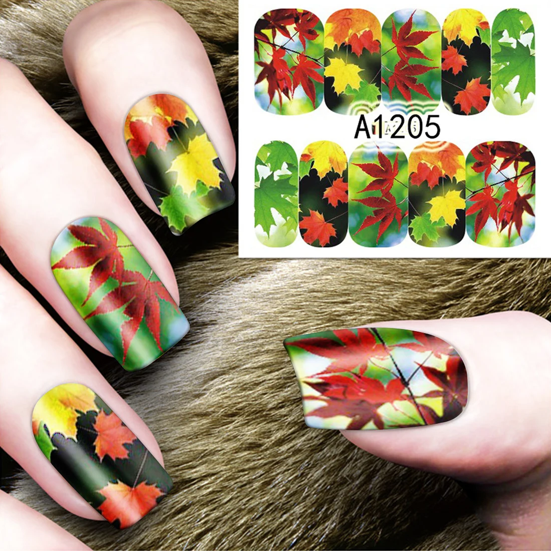 Hot Nail Sticker Decals Late Autumn View Transfer Water Decal 12